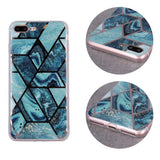 Husa Silicon, iPhone 12 Mini (5.4) Efect de marmura, Albastru