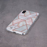 Husa Silicon, Geometric Samsung Galaxy A51, Roz
