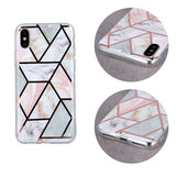 Husa Silicon, Geometric Samsung Galaxy A51, Roz