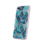 Husa Silicon, Geometric, Samsung Galaxy A51, Albastru