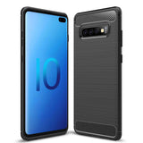 Husa Carbon, Samsung Galaxy S10, Negru