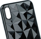 Husa Geometric Glass, iPhone 7 Plus/8 Plus, Negru