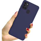 Husa Matt TPU Samsung Galaxy A21S, Albastru