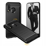 Husa Silicon Carbon, Samsung Galaxy A40, Negru