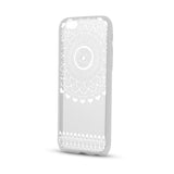 Husa Silicon TPU, iPhone 6/6S, Transparent cu  Henna Alb