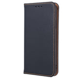 Husa Tip Carte, Piele Originala, Huawei P30, Negru