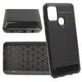 Husa Carbon, Samsung Galaxy A21s, Negru