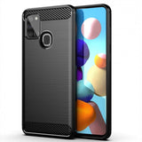 Husa Carbon, Samsung Galaxy A21s, Negru
