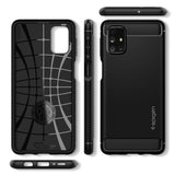 Husa Silicon Antisoc, Spigen, Samsung Galaxy M31S, Negru