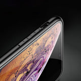 Husă durabilă din sticlă colorată, cu spate din sticlă securizată și capac pentru cameră, iPhone X/XS