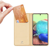 Husa Tip Carte, Duc Ducis, Samsung Galaxy A71 5G, Auriu