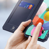 Husa Tip Carte, Duc Ducis, Samsung Galaxy A51 5G, Albastru Inchis