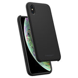 Husa Antisoc, Silicon cu Microfibra, Spigen, iPhone XS Max, Negru
