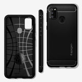 Husa Antisoc Spigen, Samsung Galaxy M21/M30S, Negru