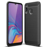 Husa Silicon Carbon, Samsung Galaxy A40, Negru