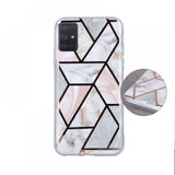 Husa Silicon, Geometric, Samsung Galaxy A71, Roz