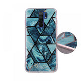 Husa Silicon, iPhone 12 Mini (5.4) Efect de marmura, Albastru