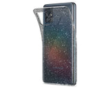 Husa Antisoc, Spigen, Samsung Galaxy A71, Transparenta cu Sclipici
