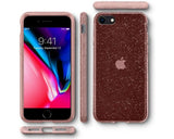 Husa Antisoc, Spigen, iPhone 7/8/SE, Roz cu Sclipici