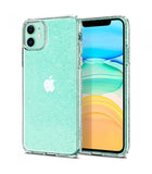 Husa Antisoc, Spigen, iPhone 11, Transparenta cu Sclipici