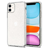 Husa Antisoc, Spigen, iPhone 11, Transparenta cu Sclipici