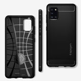Husa Antisoc Spigen, Samsung Galaxy A31, Negru