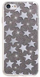 Husa Silicon, iPhone 6 Plus, Sclipici Argintiu cu Stele