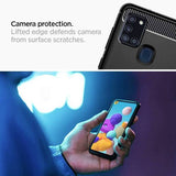 Husa Antisoc Spigen, Samsung Galaxy A21S, Negru