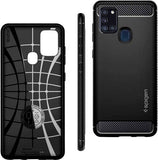 Husa Antisoc Spigen, Samsung Galaxy A21S, Negru