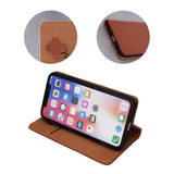 Husa Tip Carte, Din Piele Originala, Samsung Galaxy A20S, Maro