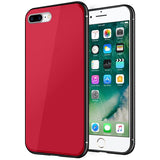 Husa Glass Case, iPhone 7 Plus/8 Plus, Rosu