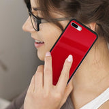 Husa Glass Case, iPhone 7 Plus/8 Plus, Rosu