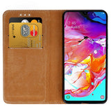 Husa Tip Carte, Piele Originla, Samsung Galaxy A70, Negru