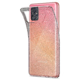 Husa Antisoc, Spigen, Samsung Galaxy A71, Transparenta cu Sclipici