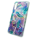 Husa, Sclipici Lichid, Samsung Galaxy A20E, Print de Frunze