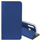 Husa Tip Carte, Smart Magnetic, Huawei Y6P, Albastru Inchis