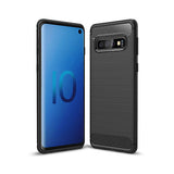 Husa Crabon, Samsung Galaxy S10, Negru