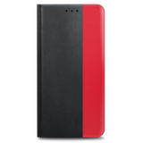 Husă Flip PRIO pentru Samsung S21 5G, negru-roșu