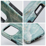 Husa pentru iPhone 16 Pro Forcell F- Protect Mirage MagSafe, Antisoc, Green marble