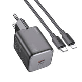 Incarcator Retea Cu Cablu Lightning HOCO N40, 20W, 3A, 1 x USB-C, Negru