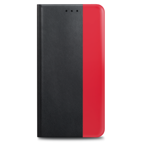 Husa Flip Prio Iphone 7/8/SE 2020/SE 2022, Negru/Rosu