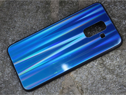 Husa Aurora Glass, Samsung Galaxy A6+ 2018, Albastru