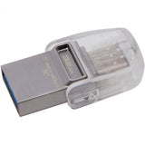 Stick de Memorie, Kingston, USB + Type-C, 32GB, Argintiu