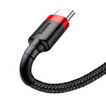 Cablu de Incarcare, Baseus, USB la USB  Type-C, 0,5M, 3A, Rosu-Negru