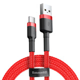 Cablu de Date/Incarcare, Baseus, USB-USB Type-C, 1M 3A, Rosu