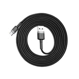 Cablu Baseus, USB la Type-C, 2M, 2A, Negru-Gri