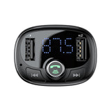 Modulator FM Bluetooth, Baseus, Incarcator Auto USB X2, Negru