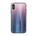 Husa Aurora Glass, Samsung Galaxy A20E, Maro-Negru