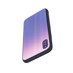 Husa Aurora Glass, Samsung Galaxy A20E, Maro-Negru