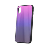 Husa Aurora Glass, Samsung Galaxy A12/M12, Roz-Negru